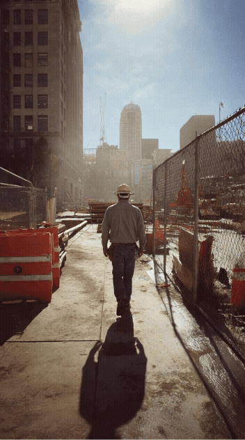 GIF PLACEHOLDER #2 — Walking the job site / ground context